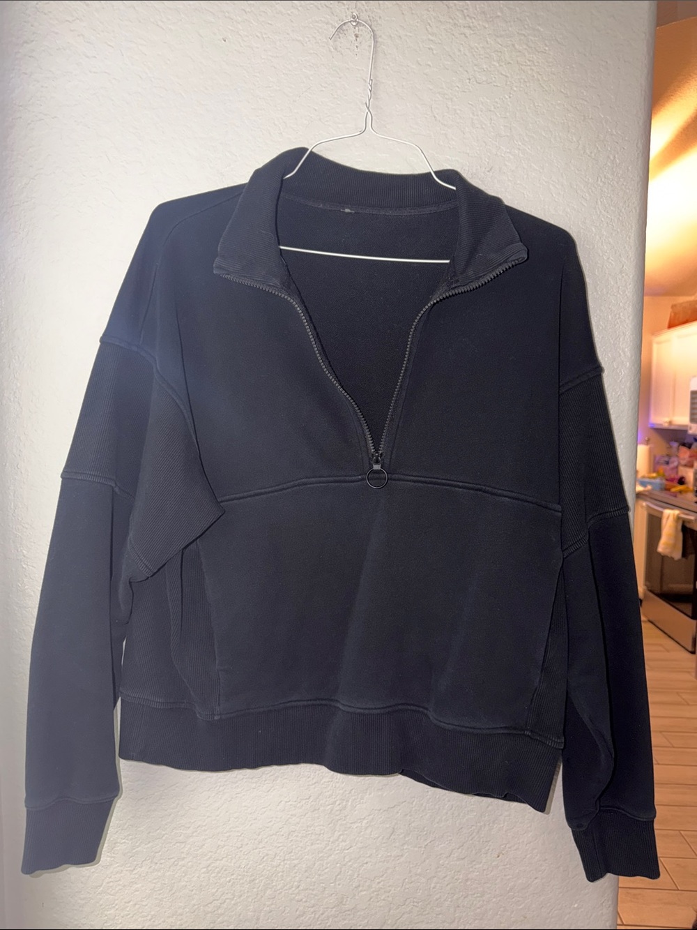 Vuori Black Half‑Zip Pullover Sweater